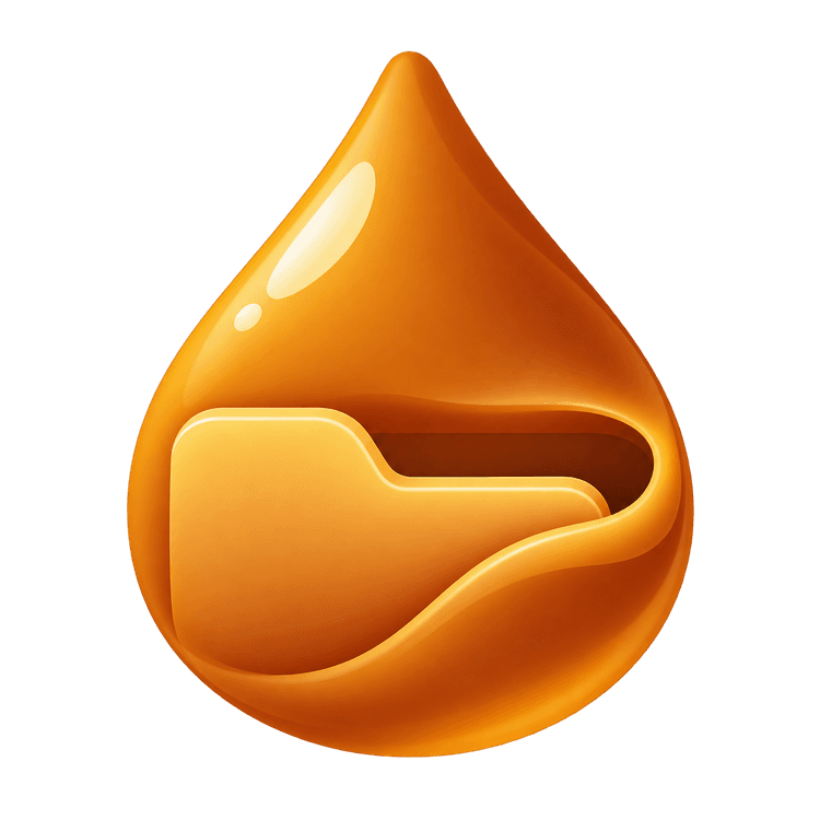 Caramelのしずく形のロゴ